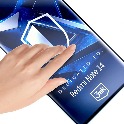 3mk HardGlass Max Lite Redmi Note 14 5G stiklas, juodas image 1