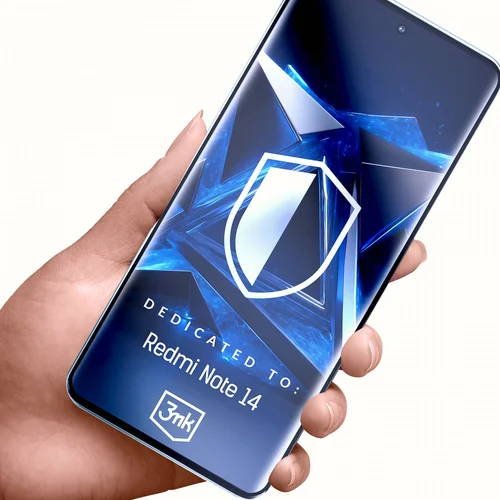 3mk HardGlass Max Lite Redmi Note 14 5G stiklas, juodas image 2