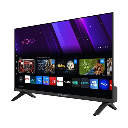 Krüger&Matz KM0224-V3 24 col. HD Smart TV, juodas image 2