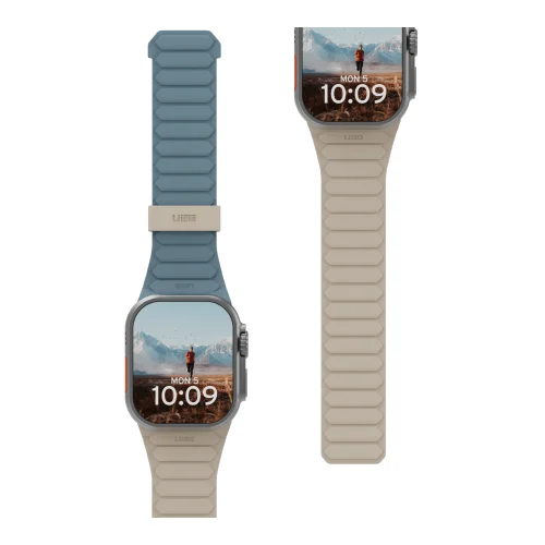 UAG Pathfinder dvipusis magnetinis dirželis Apple Watch 42/44/45/46/49 mm, pilkai mėlynas image 3