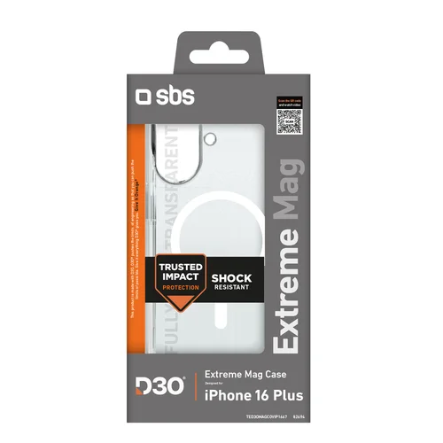 SBS Extreme Mag D3O dėklas iPhone 16 Plus, skaidrus image 2
