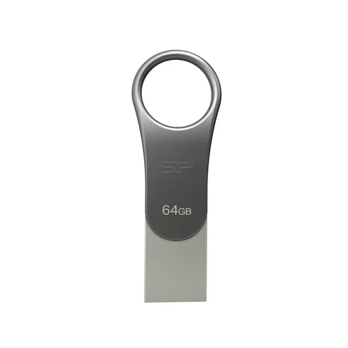 Silicon Power Mobile C80 64 GB USB-A/USB-C titano spalvos image 1