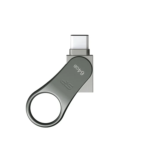 Silicon Power Mobile C80 64 GB USB-A/USB-C titano spalvos image 3