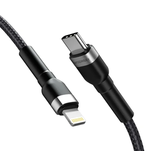 Wozinsky WNBCL2 USB-C–Lightning kabelis, 30 W, 2 m, juodas image 2