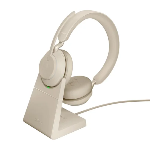 Jabra Evolve2 65 USB-C Stereo UC kreminės su stovu image 1