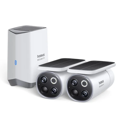 Baseus Security S1 Pro Dual 3K lauko stebėjimo rinkinys, 2 kameros, balta image 1