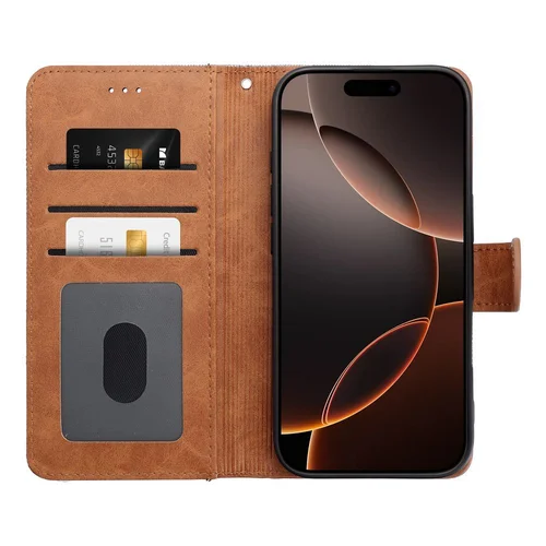 Džinsinis knyginis dėklas iPhone 17, mėlynas image 3