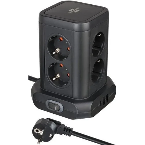 BRENNENSTUHL 1153560010 Buitinis ilgintuvas-stovas, 8 vietų, 3USB, 2 m image 1