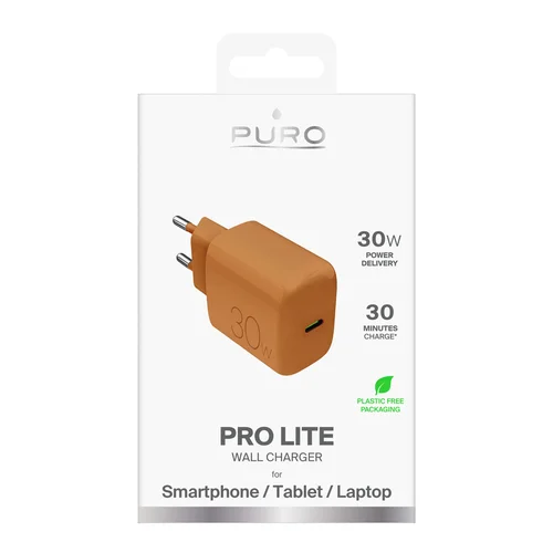 Puro Pro Lite 30W USB-C įkroviklis, oranžinis image 2