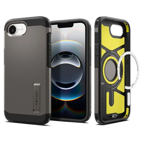 Spigen Tough Armor MagSafe dėklas iPhone 16e, pilkas image 3