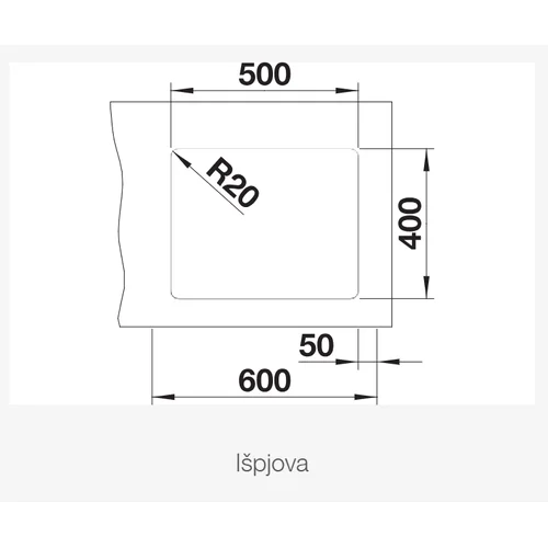 Blanco ETAGON 500-U plautuvė 53x46 cm image 2