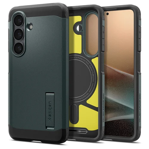 Spigen Tough Armor Mag dėklas Samsung Galaxy S26, žalias image 2
