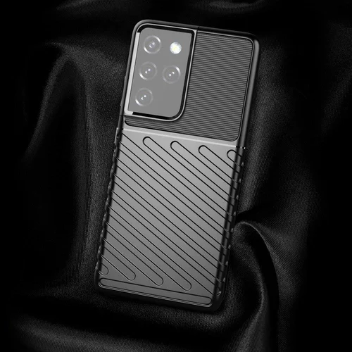Thunder Case TPU dėklas Samsung Galaxy S22 Ultra, juodas image 3