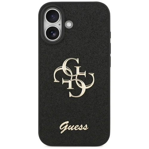 Guess Fixed Glitter Big 4G dėklas iPhone 17, juodas image 3