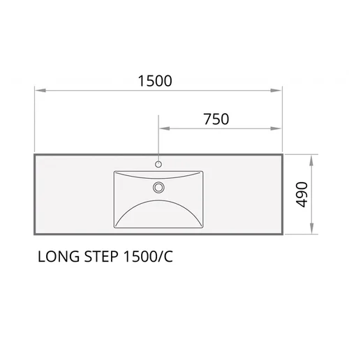PAA LONG STEP ILS1500/C/00 dubuo centre 1500x490 mm Balta image 2