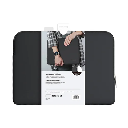 AmazingThing Minimal BasicBag dėklas MacBook Neo 13″, juodas image 3
