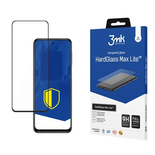 3mk HardGlass Max Lite stiklas Xiaomi Redmi Note 9 Pro Max, juodas image 1