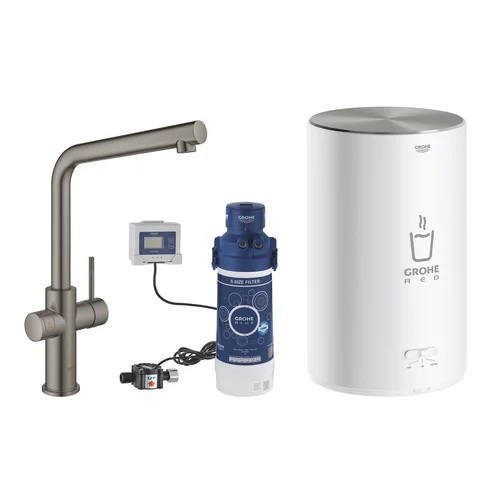 GROHE Red Duo virtuvinis maišytuvas M boileriu, L snapu, grafito spalvos image 1