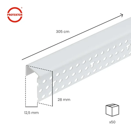 PVC užbaigimo profilis J PROTEKTOR, 12,5mm 305cm image 2
