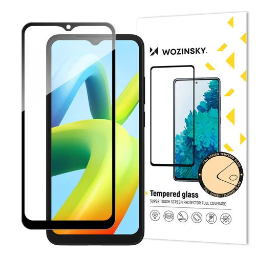 Wozinsky grūdintas stiklas Xiaomi Redmi A2 / Redmi A1, juodas rėmelis image 1