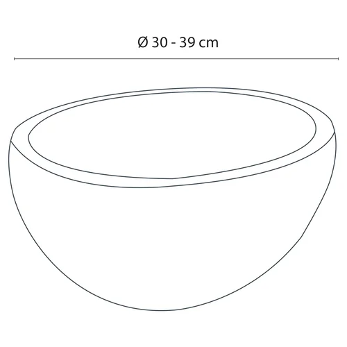 Praustuvas 35 - 39 x 15 cm, akmens masė image 2