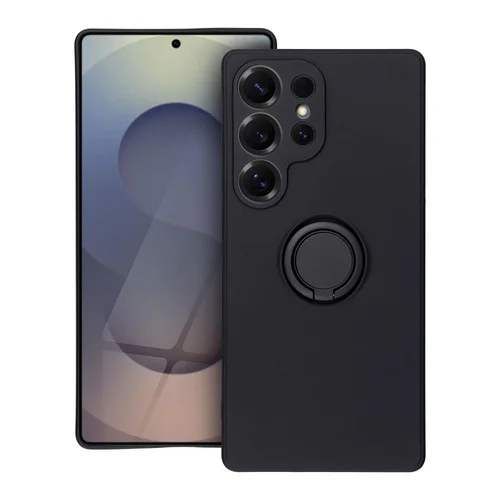 Samsung S25 Ultra juodas dėklas su žiedu image 1