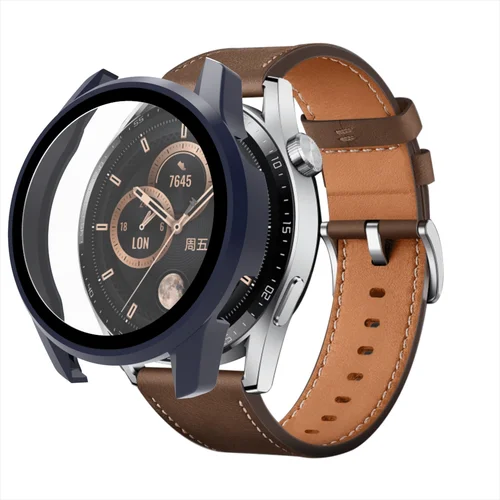 Huawei Watch GT3 42 mm apsauginis stiklas su korpusu, tamsiai mėlynas image 2
