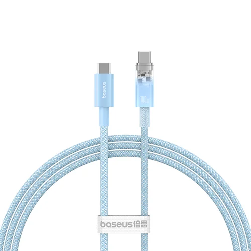 Baseus Explorer USB-C–USB-C 100 W, 1 m, mėlynas image 1