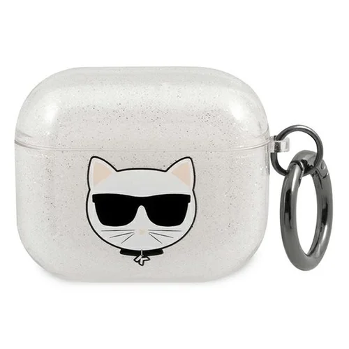 Karl Lagerfeld Choupette Head dėklas AirPods 3, sidabrinis image 1