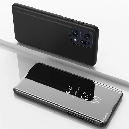 Oppo Find X5 Pro Clear View Case dėklas, juodas image 2