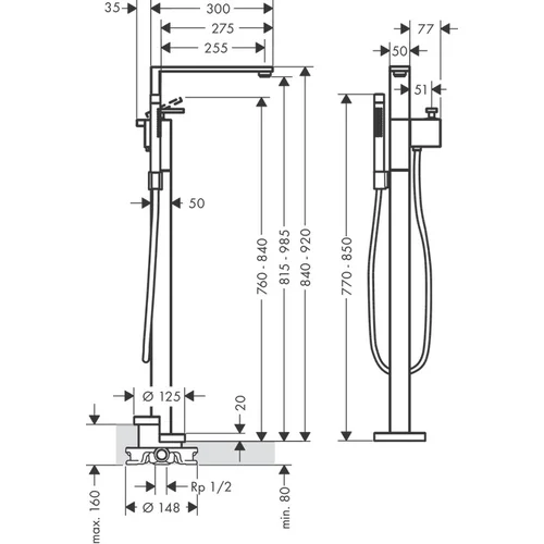 Hansgrohe AXOR Edge 46441990 Aukso image 2