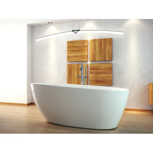 Besco Goya WMD-160-GKW, 160×70 cm, Baltos spalvos sifonas image 2
