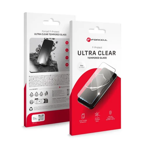Forcell Ultra Clear grūdintas stiklas iPhone 16, juodas image 1
