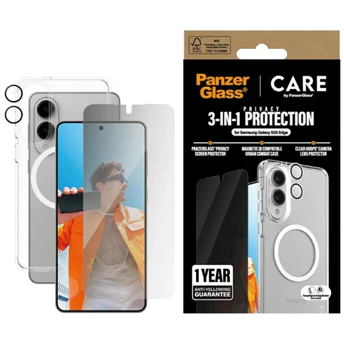 CARE by PanzerGlass Flagship 3-in-1 rinkinys Samsung Galaxy S25 Edge, skaidrus image 1