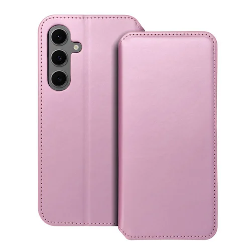 DUAL POCKET knygų dėklas Samsung S24 FE, šviesiai rožinis image 1