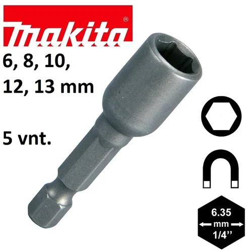 Makita B-39154 magnetinių galvučių komplektas 5 vnt. image 1