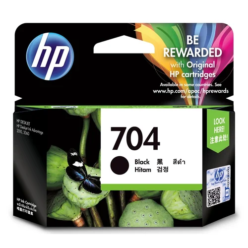 HP 704 originali juoda rašalo kasetė image 1