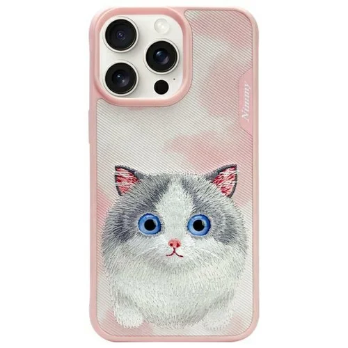 NIMMY didelių akių katės dėklas iPhone 15 Pro Max, rožinis image 1