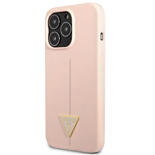 Guess GUHCP13XSLTGP silikoninis dėklas iPhone 13 Pro Max, rožinis image 2