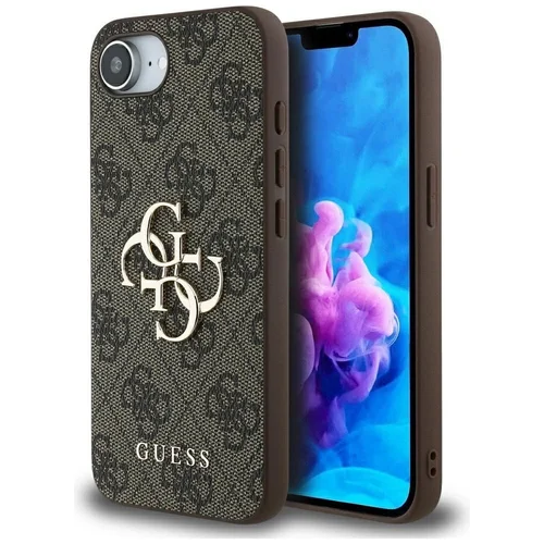 Guess 4G didelio logotipo dėklas iPhone 16e, rudas image 1