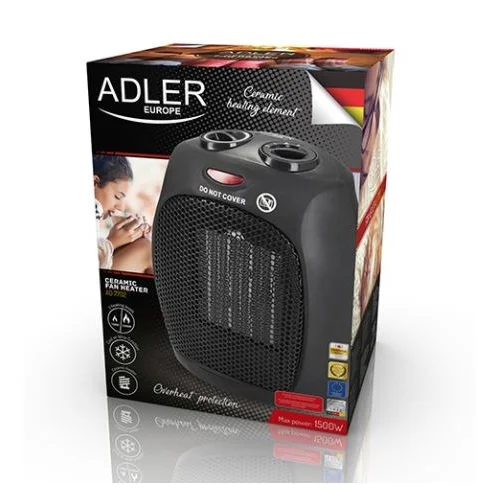 Adler AD 7702 keraminis ventiliatorinis šildytuvas 1500 W image 2