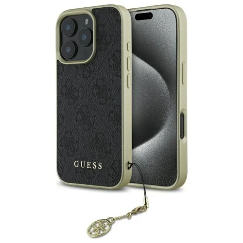 Guess 4G Charms dėklas iPhone 16 Pro Max, juodas image 1