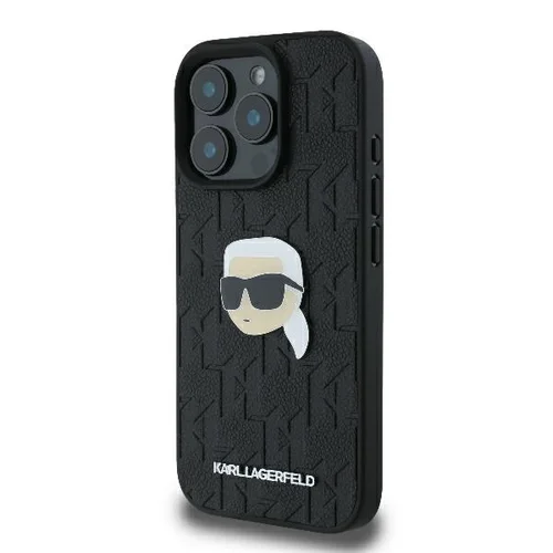 Karl Lagerfeld Monogram Karl Head Pin dėklas iPhone 16 Pro Max, juodas image 2