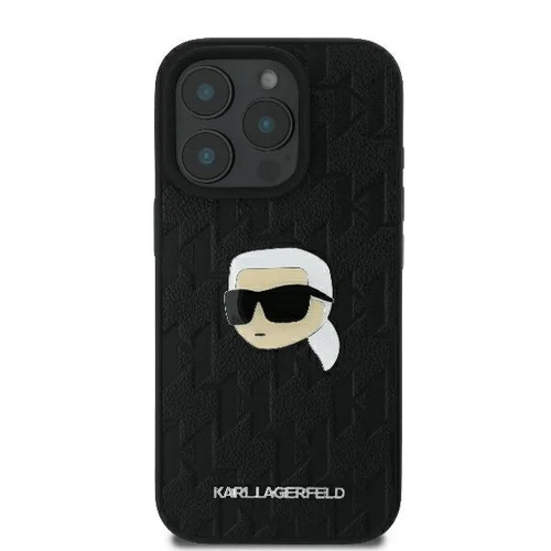 Karl Lagerfeld Monogram Karl Head Pin dėklas iPhone 16 Pro Max, juodas image 3