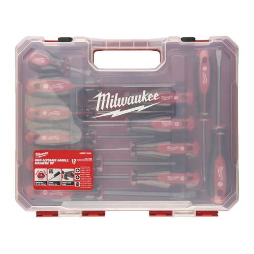 Milwaukee 12 dalių atsuktuvų rinkinys - trigubo kumštelio rankena, magnetiniai galiukai image 3