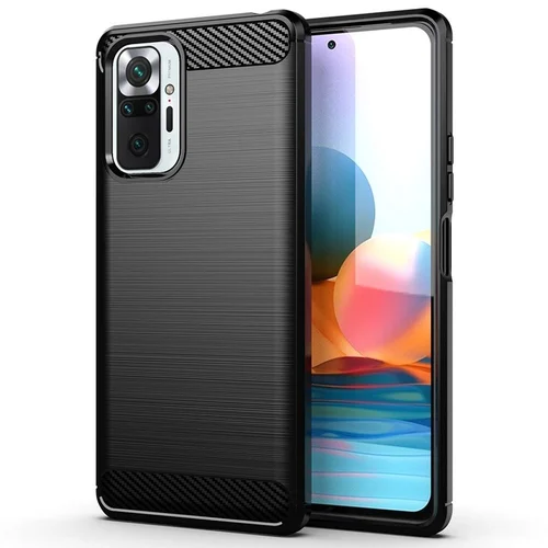 CARBON dėklas Xiaomi Redmi Note 10 / 10S, juodas image 1