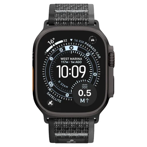 Spigen Athlex Air 2 dirželis Apple Watch 44/45/46/49 mm, juodas ir pilkas image 2