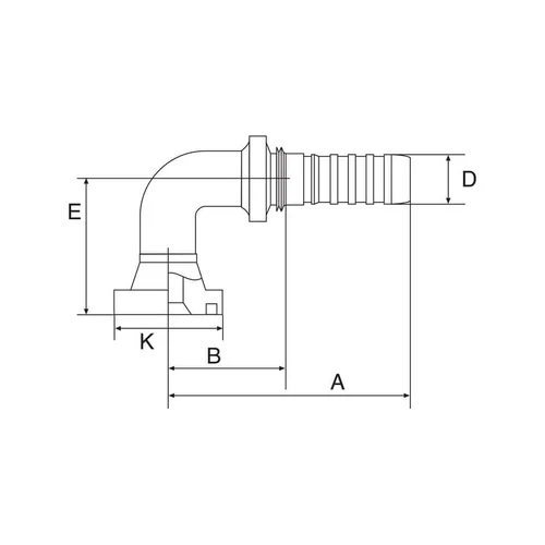GATES MegaCrimp GS serijos įdėklas Komatsu 90° DN16-34.2 image 2