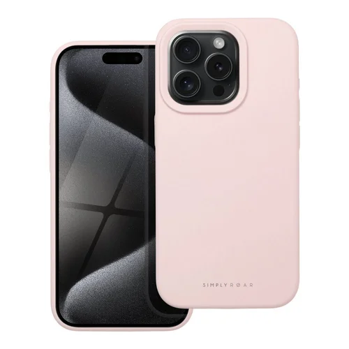 ROAR Cloud Skin dėklas iPhone 15 Pro, šviesiai rožinis image 1