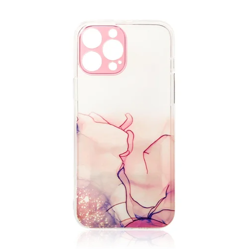 Xiaomi Redmi Note 11 marmurinis TPU dėklas, rožinis image 1